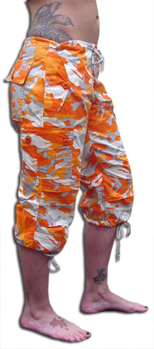 Girls UFO HIpster Shorts (Orange Camo)