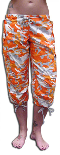 Girls UFO HIpster Shorts (Orange Camo)
