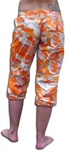 Girls UFO HIpster Shorts (Orange Camo)