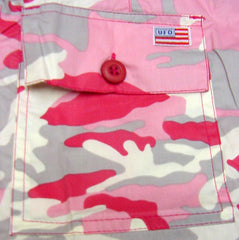 Girls UFO Hipster Shorts (Pink Camo)