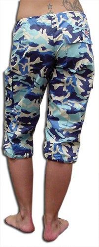 Girls UFO Shorts (Blue Camo)