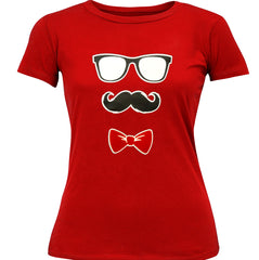 Glasses, Mustache, and Bow Tie Girl's T-Shirt