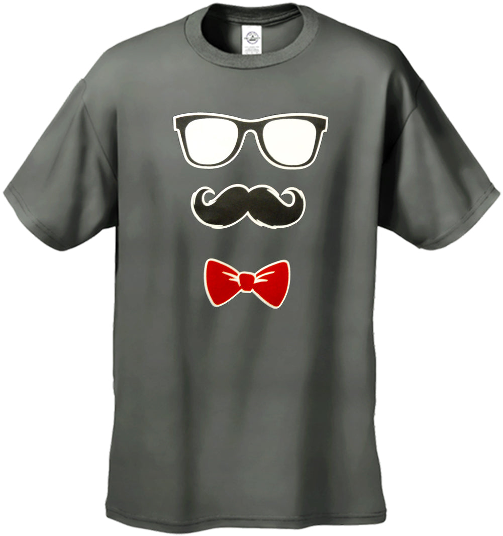 Glasses, Mustache, and Bow Tie Men's T-Shirt