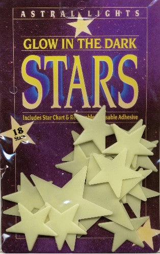 Glow in the Dark Stars - 18 Large Glow In The Dark Stars