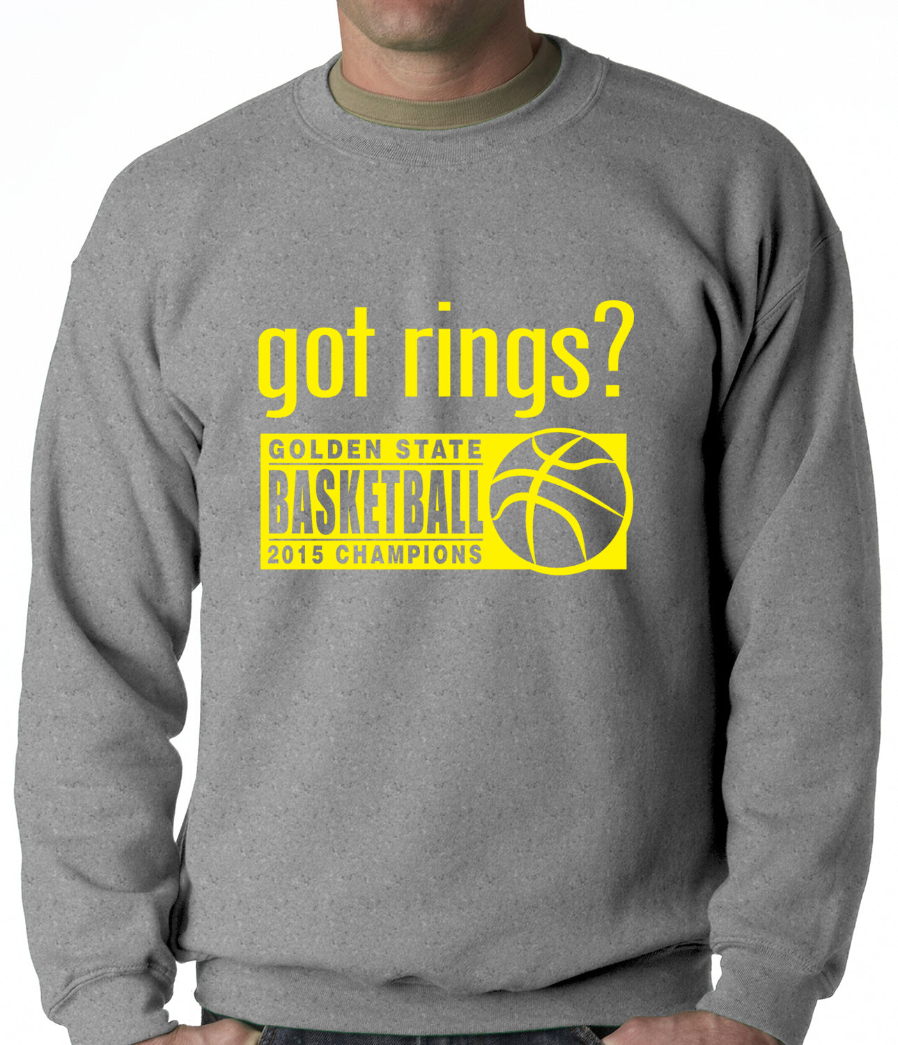 Got Rings? Golden State2015 Basketball Champs Adult Crewneck