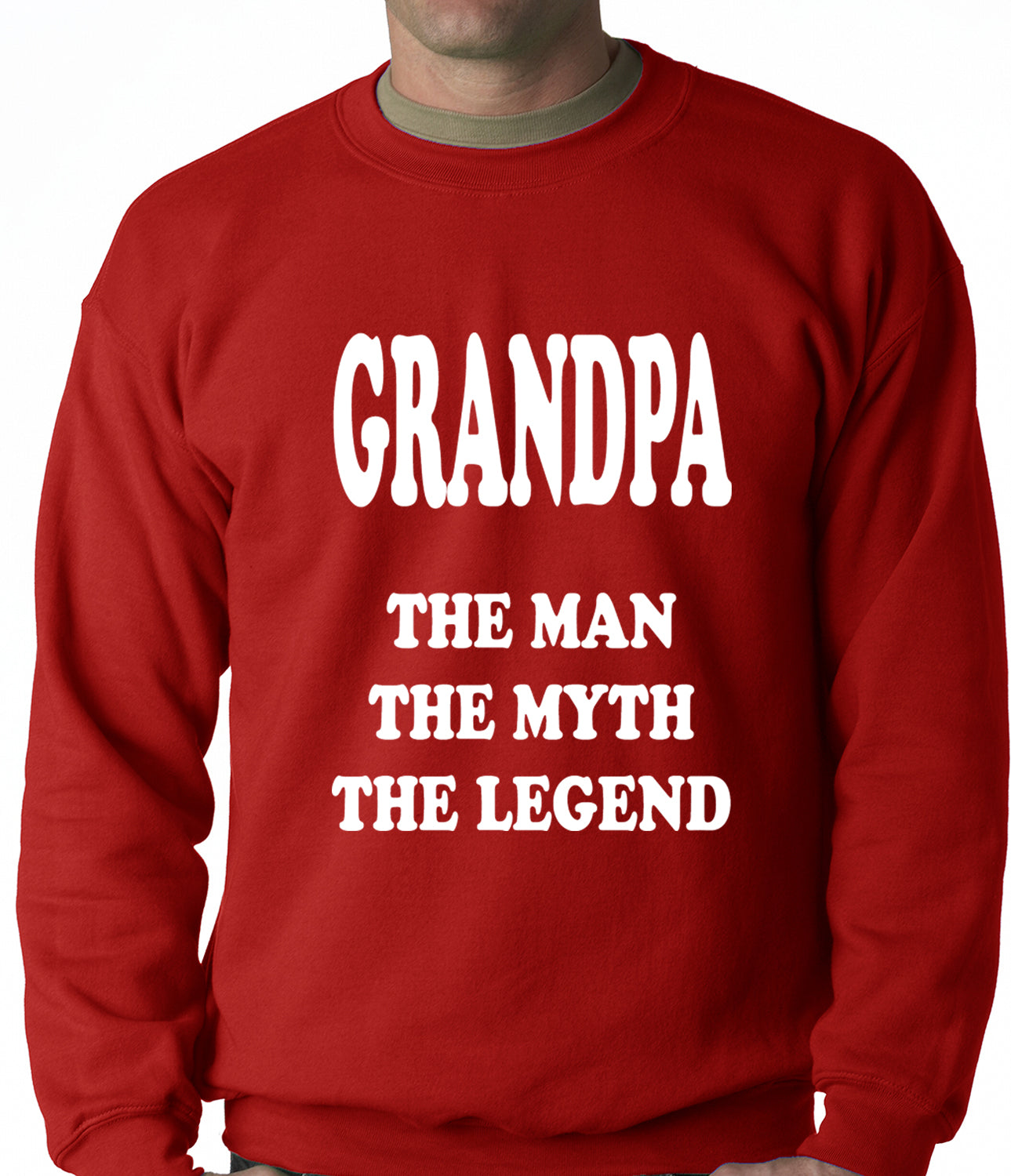 Grandpa The Man The Myth The Legend Adult Crewneck