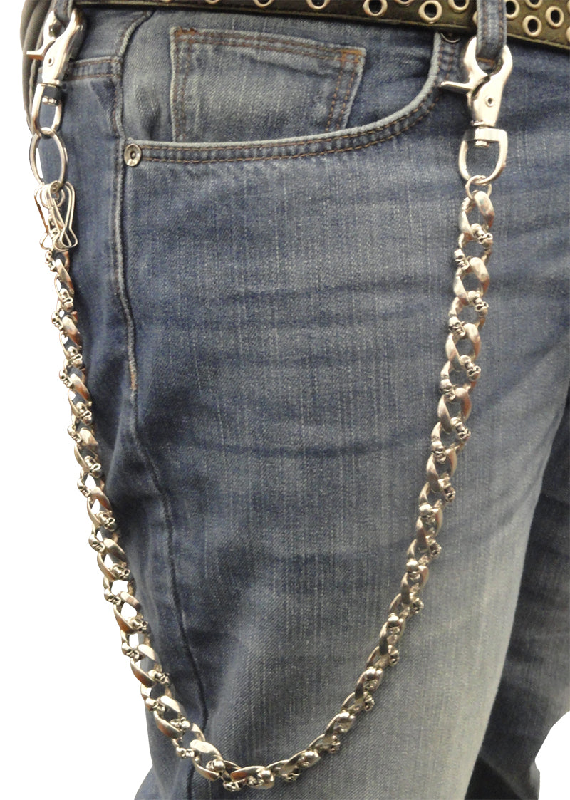 Graveyard Skulls Tough Link Jean and Wallet Chain