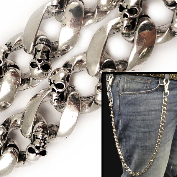 Iced Out Skulls Jean & Wallet Chain – Bewild