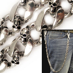 Graveyard Skulls Tough Link Jean and Wallet Chain