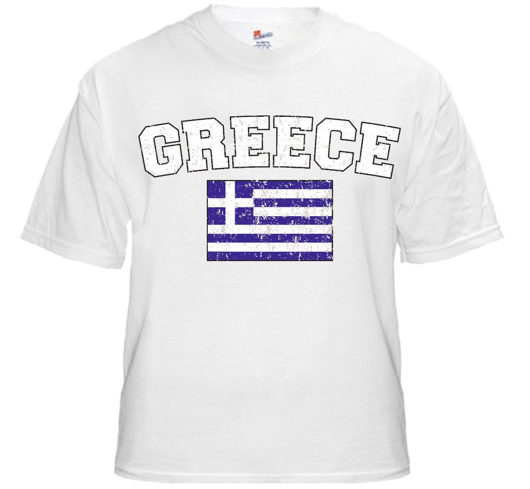 Greece Vintage Flag International Mens T-Shirt