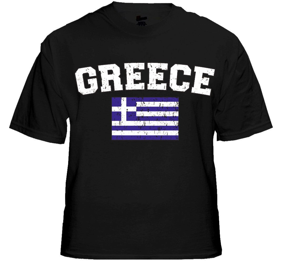 Greece Vintage Flag International Mens T-Shirt
