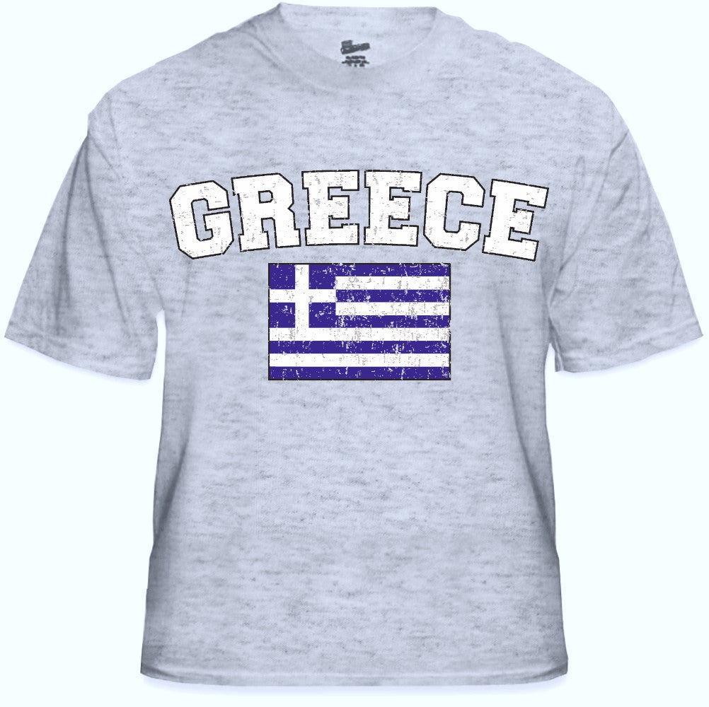 Greece Vintage Flag International Mens T-Shirt