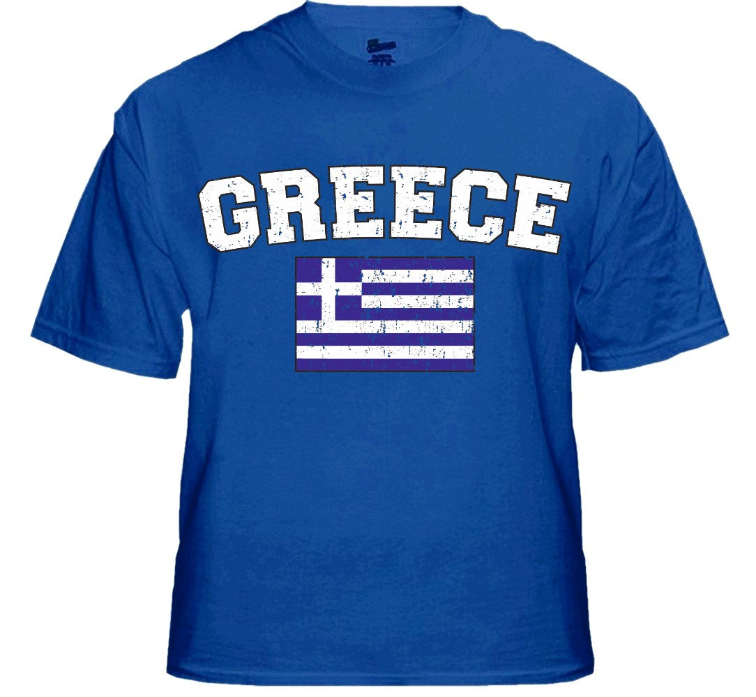 Greece Vintage Flag International Mens T-Shirt