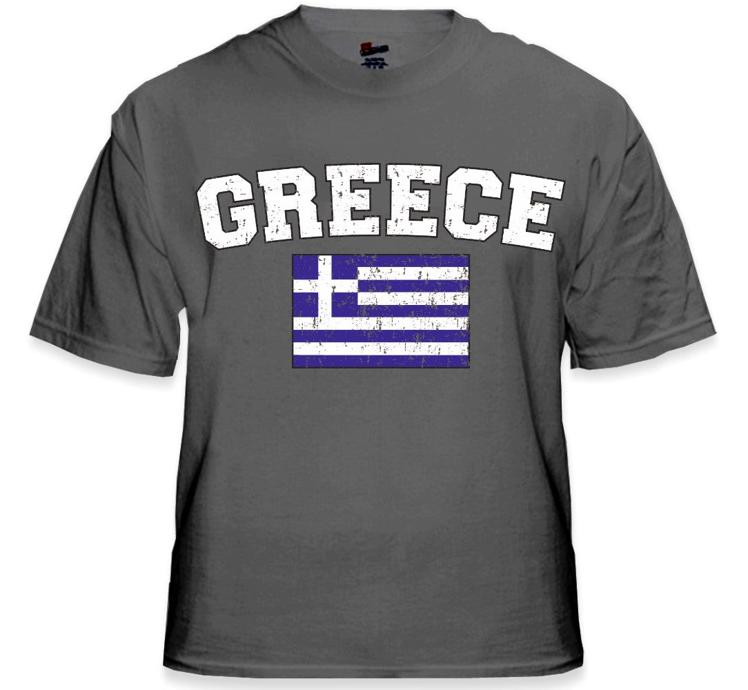 Greece Vintage Flag International Mens T-Shirt