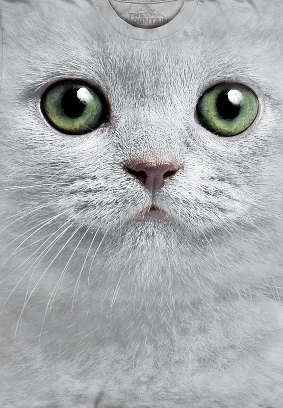 Green Eyes Cat Big Face Men's T-Shirt