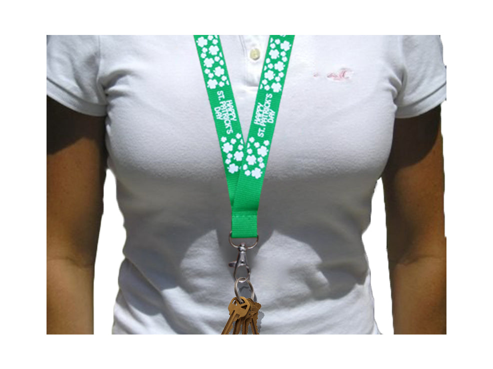 Green Happy St. Patrick's Day Lanyard
