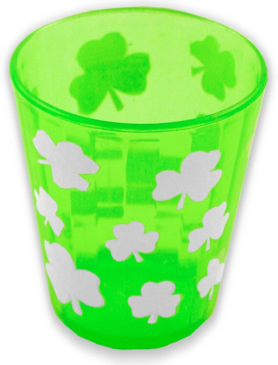 Green Irish Shamrock Shot Glass