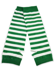 Green Striped Pair of Arm Warmers