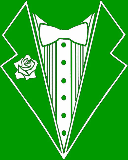 Green Tuxedo Shirt - Irish Green Girls Tuxedo T-Shirt
