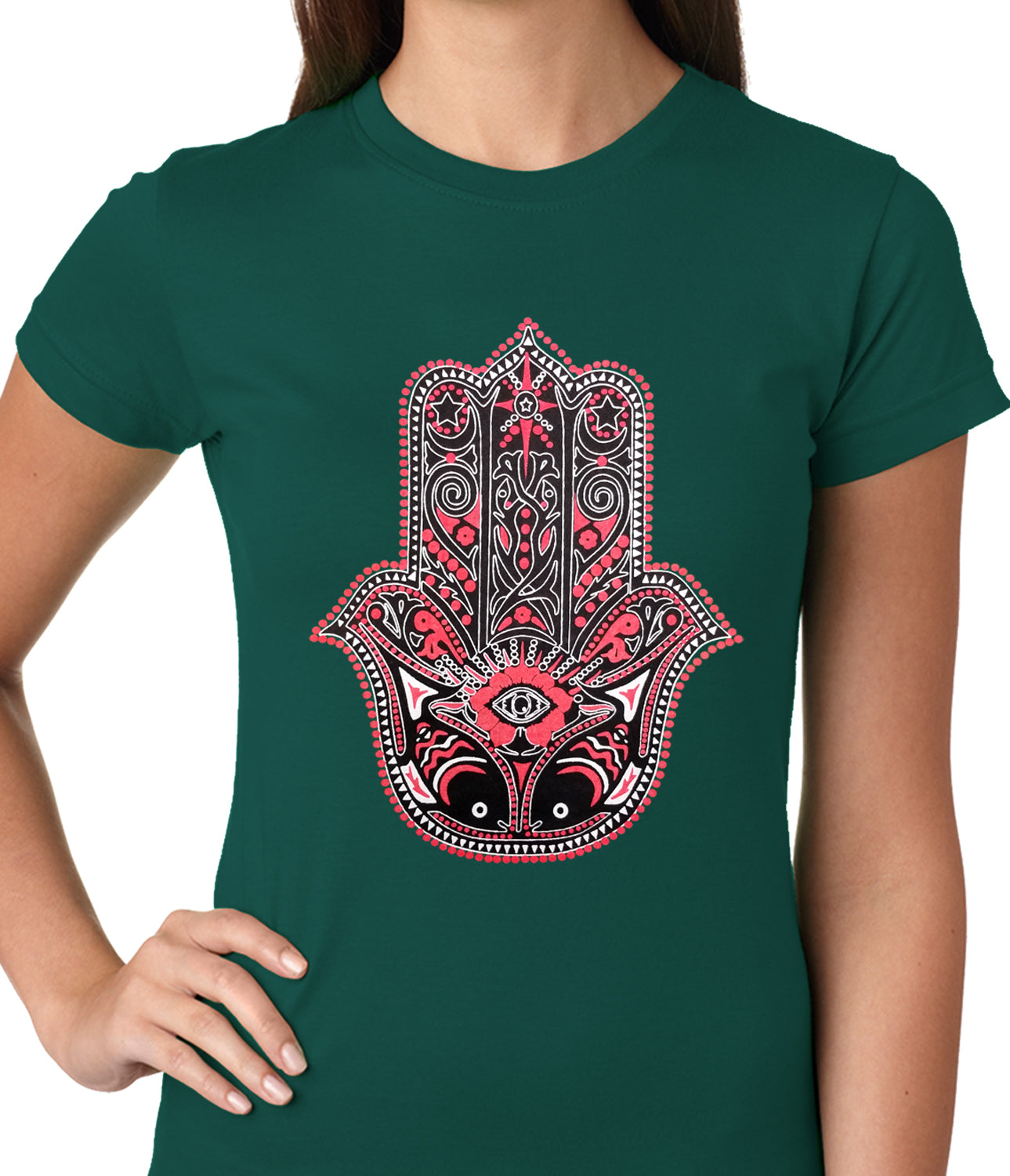 Hamsa - Hand of Protection Ladies T-shirt