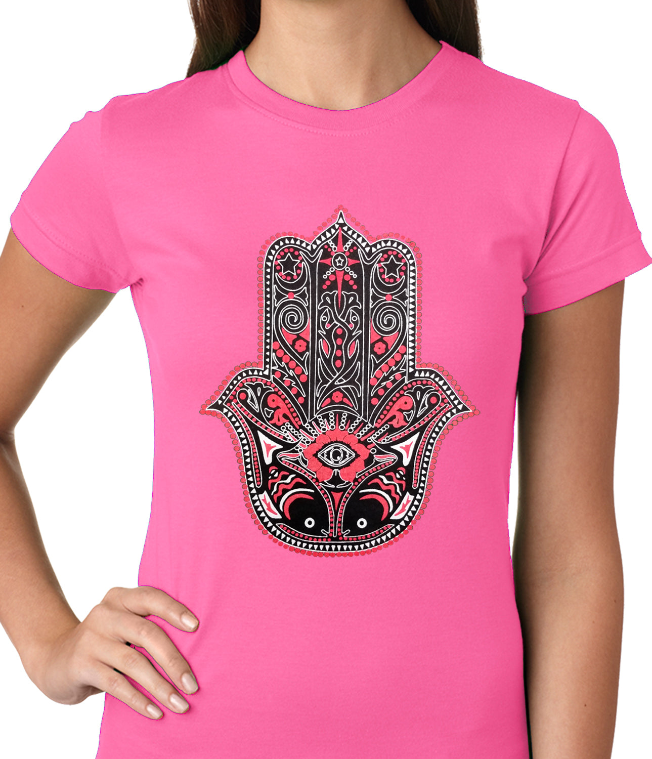 Hamsa - Hand of Protection Ladies T-shirt