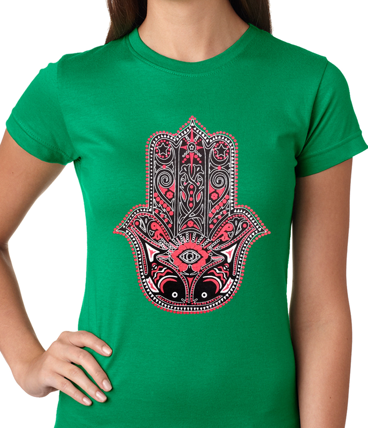 Hamsa - Hand of Protection Ladies T-shirt