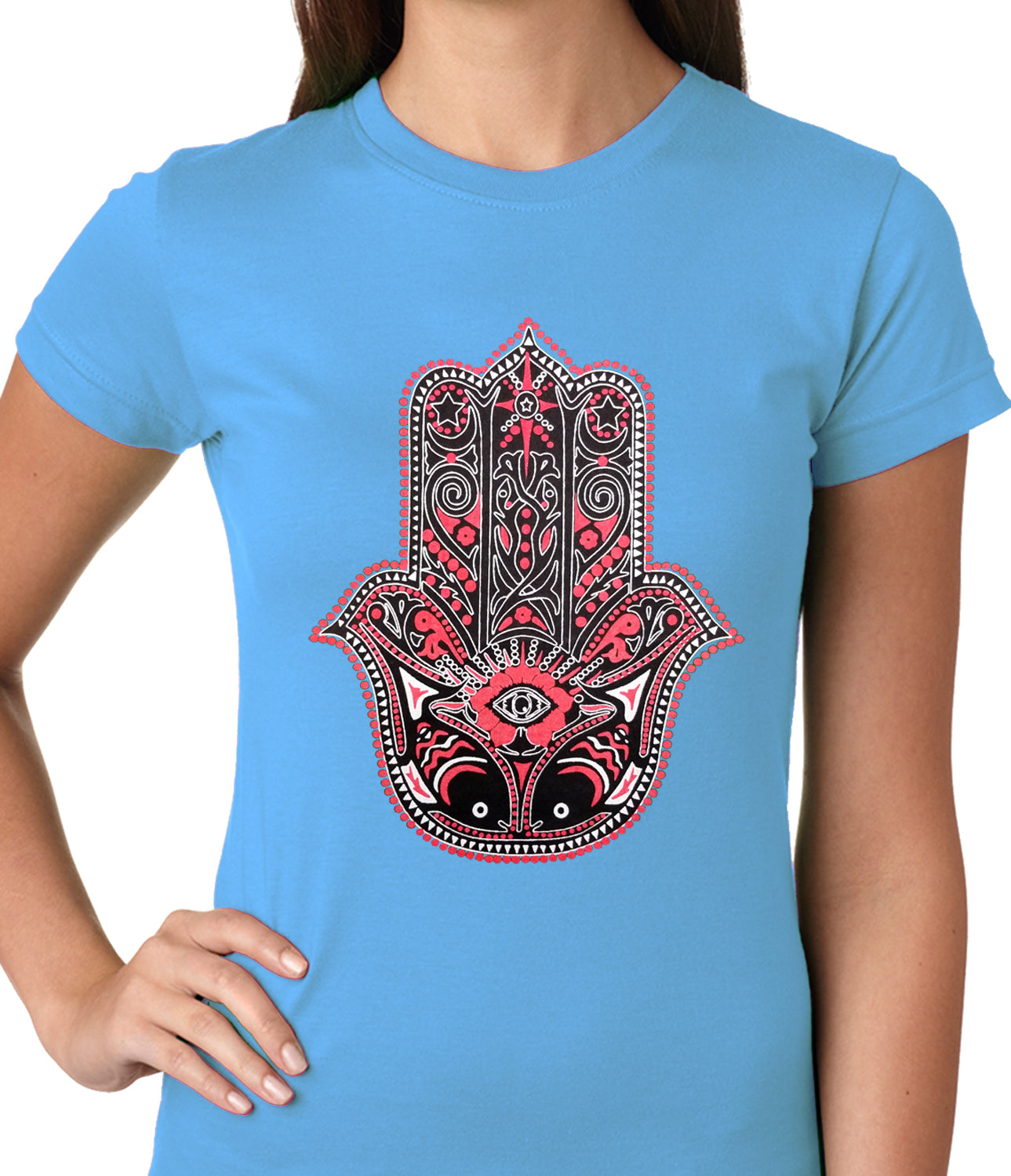Hamsa - Hand of Protection Ladies T-shirt