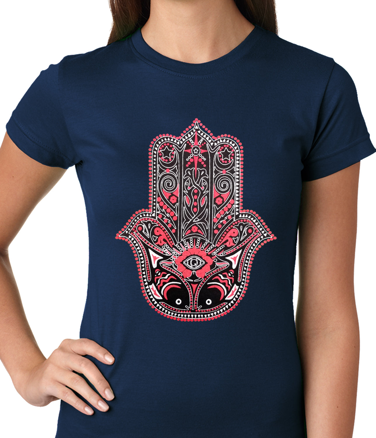 Hamsa - Hand of Protection Ladies T-shirt