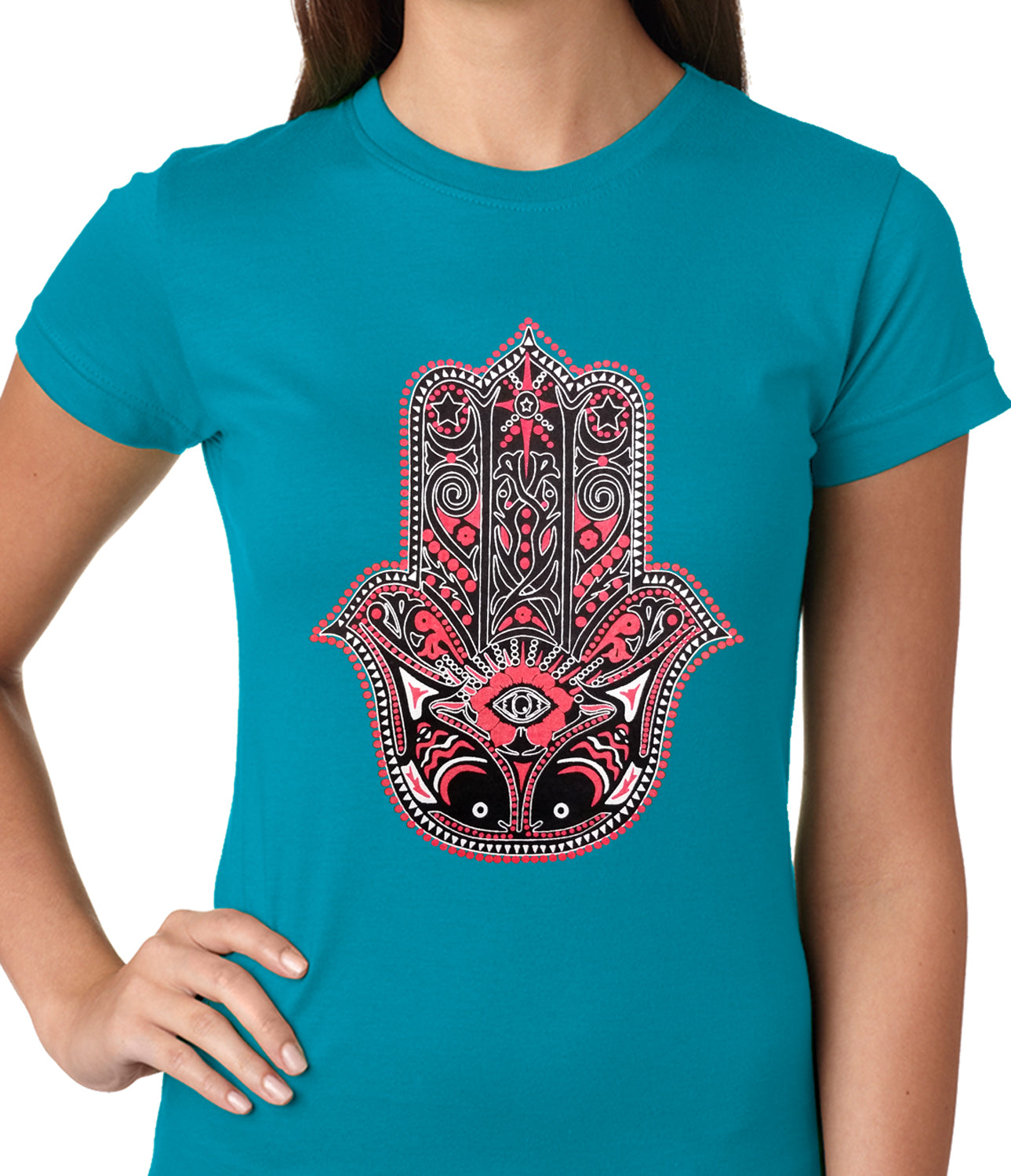 Hamsa - Hand of Protection Ladies T-shirt