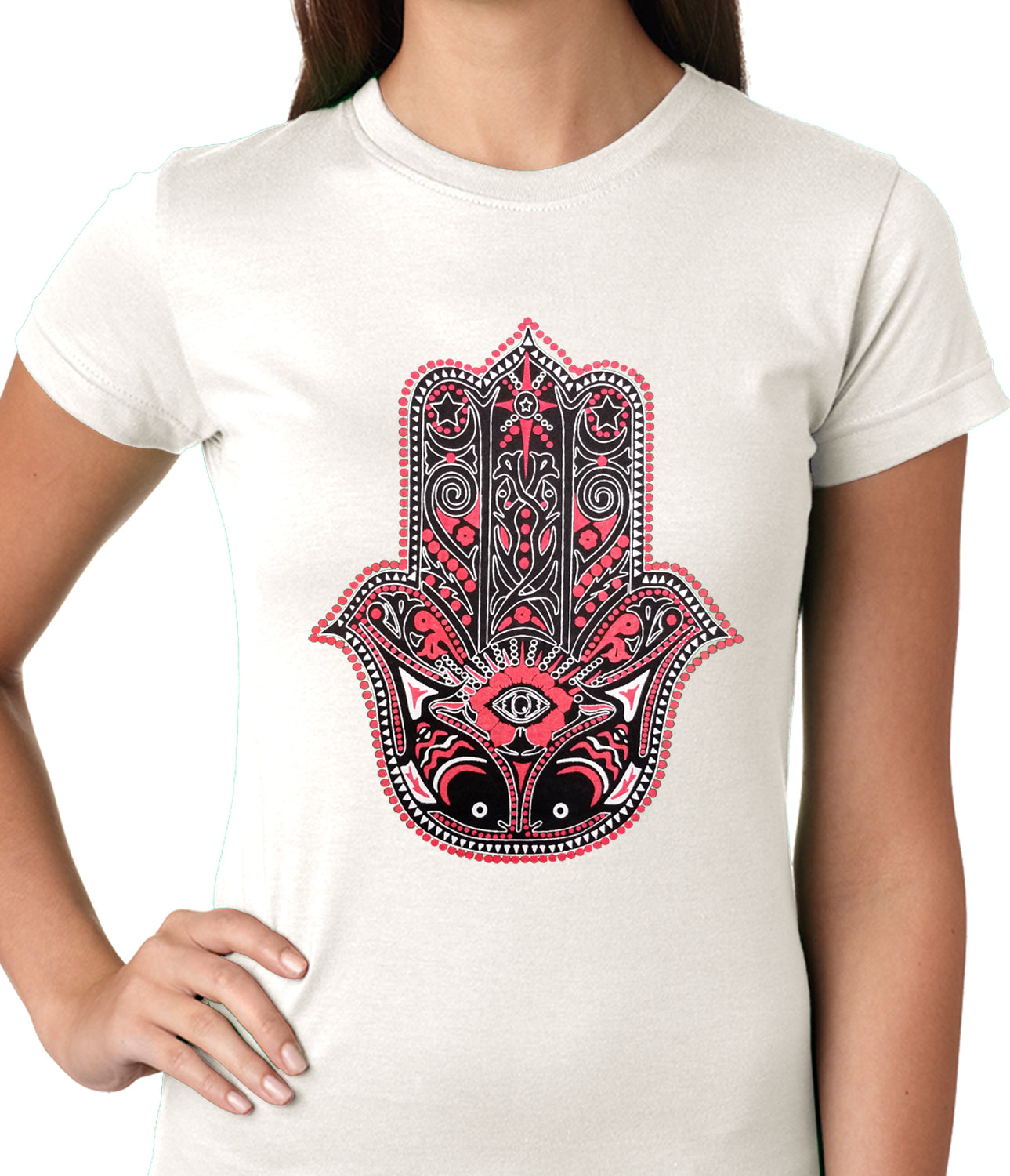 Hamsa - Hand of Protection Ladies T-shirt