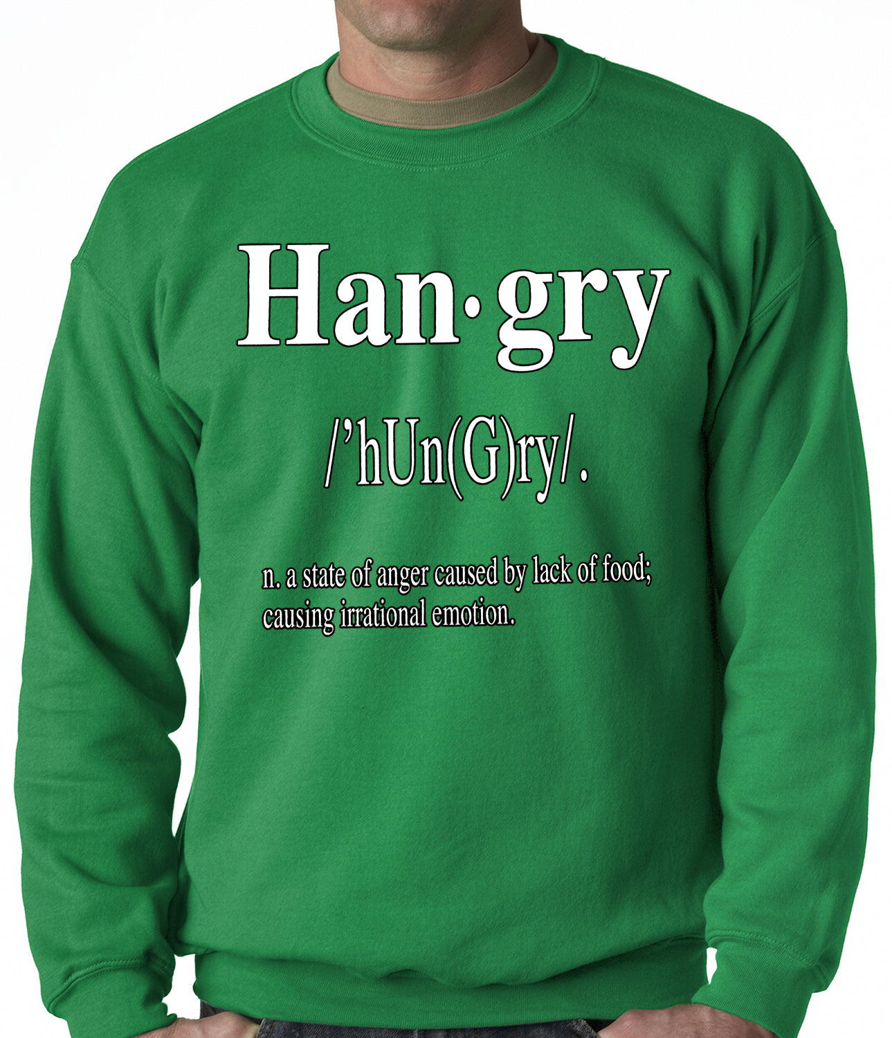 Hangry Definition Adult Crewneck