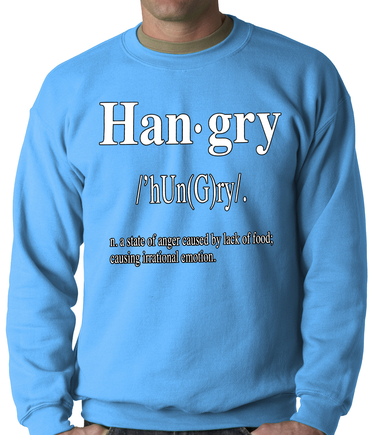 Hangry Definition Adult Crewneck
