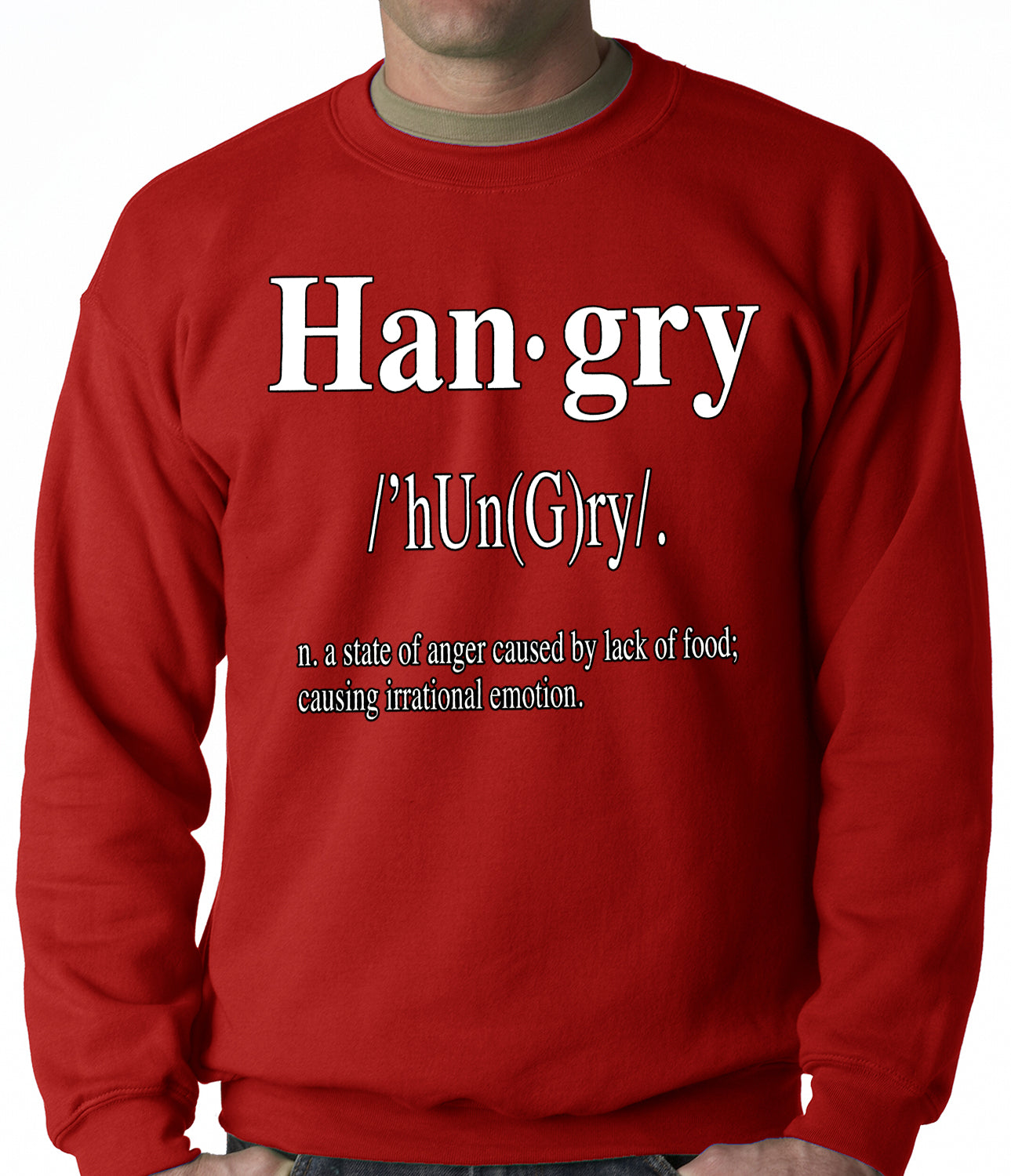 Hangry Definition Adult Crewneck