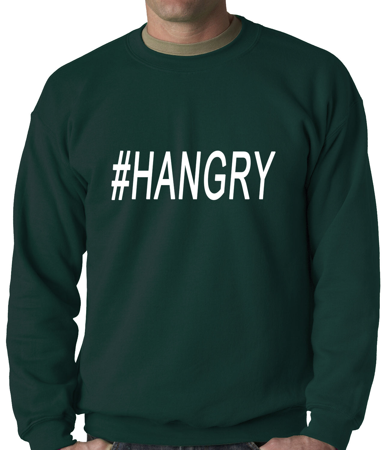 Hangry #Hangry Adult Crewneck