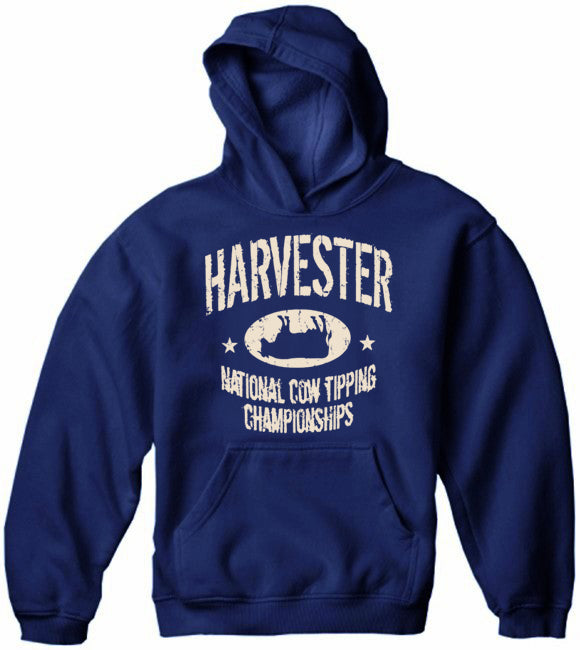 Harvester National Cow Tipping Championships Adult Hoodie