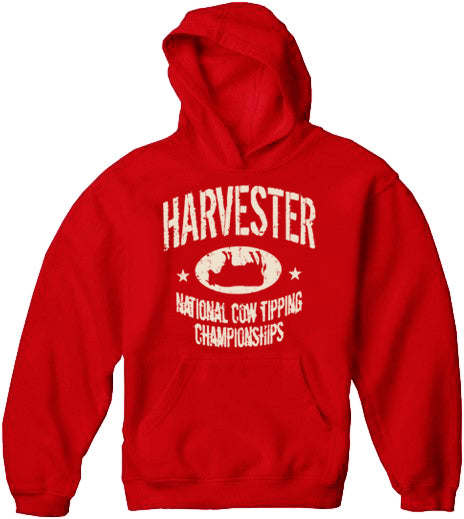 Harvester National Cow Tipping Championships Adult Hoodie