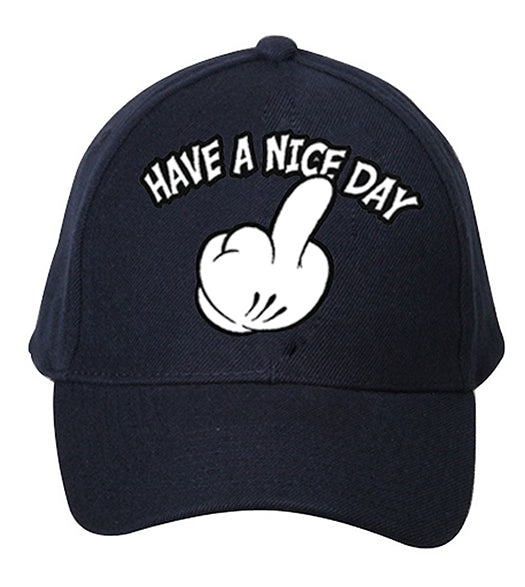 Have A Nice Day Cartoon Hand baseball Hat
