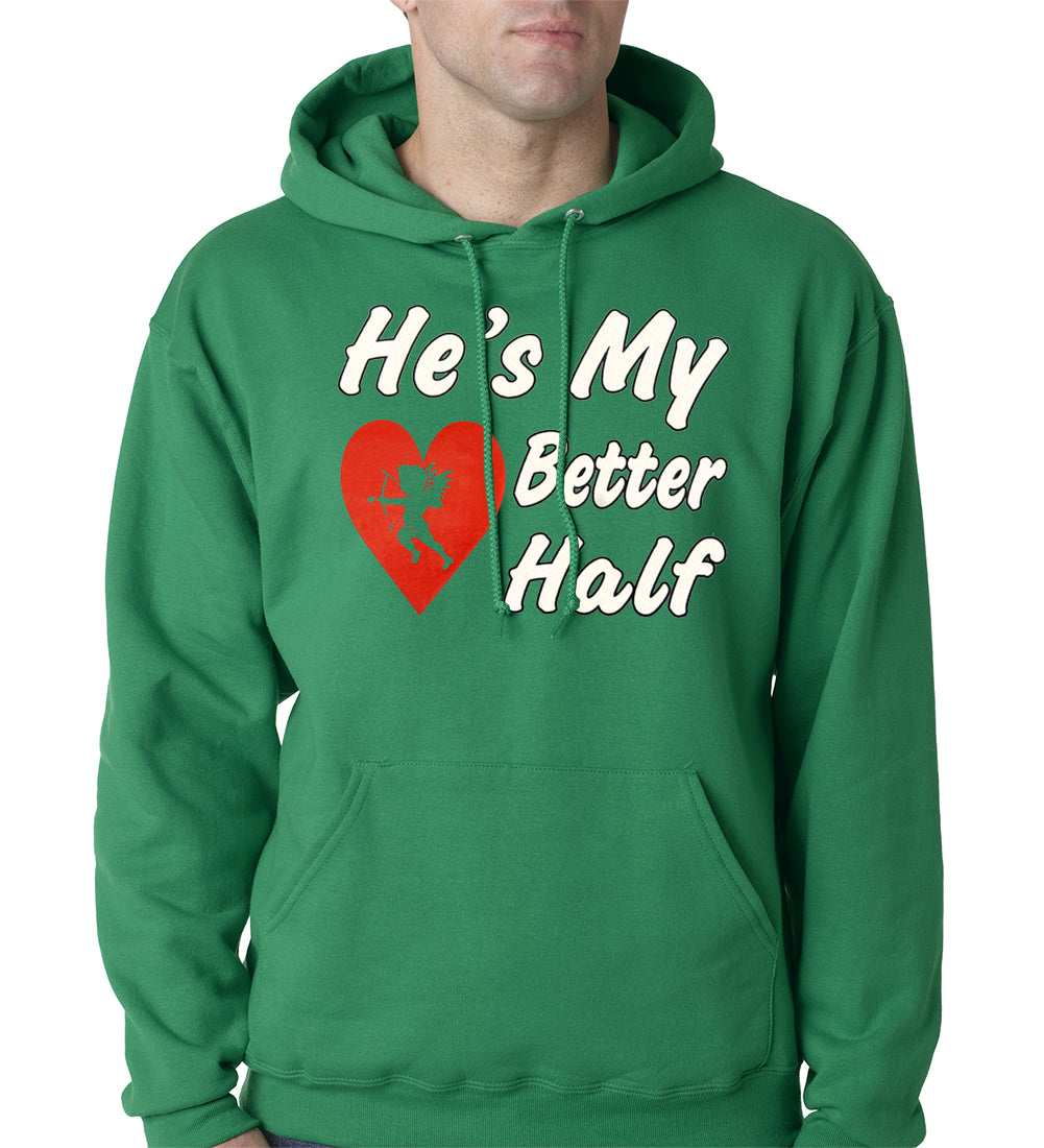 He's My Better Half Adult Hoodie