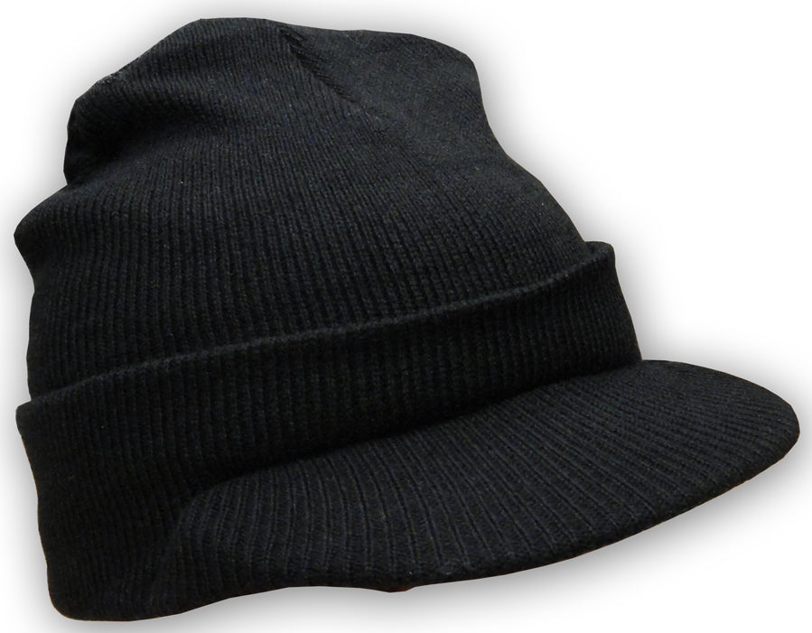 Head Spin Beanie With Visor - BBOY Headspin Beanie With Visor (Black/Black)