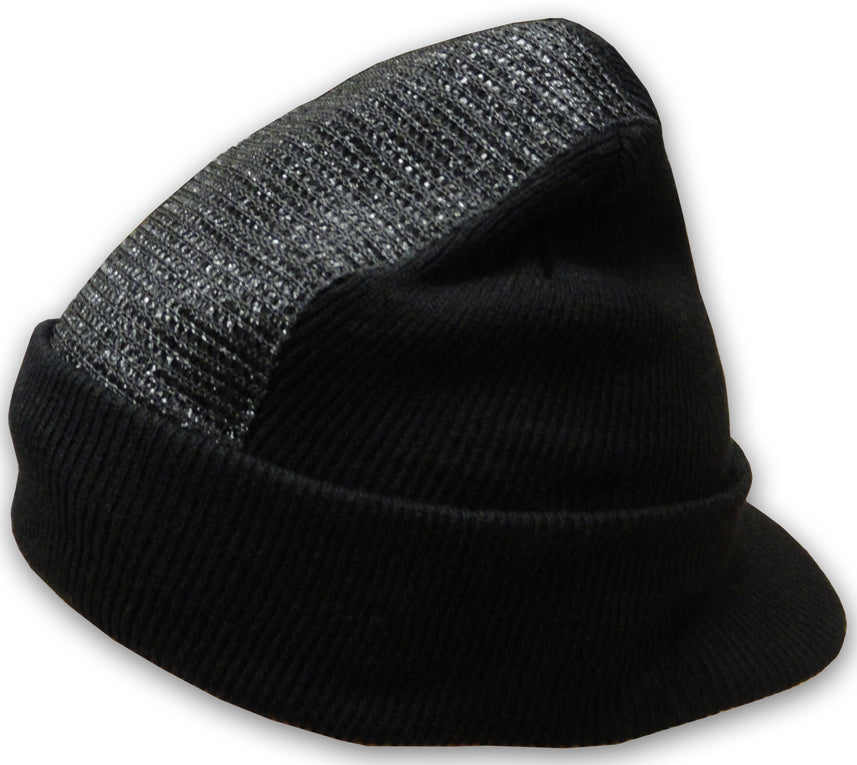 Head Spin Beanie With Visor - BBOY Headspin Beanie With Visor (Black/Black)