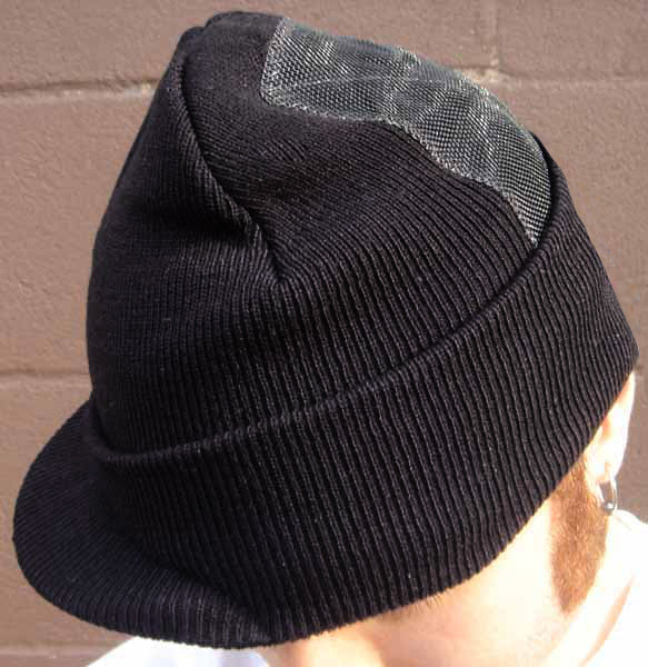 Head Spin Beanie With Visor - BBOY Headspin Beanie With Visor (Black/Black)