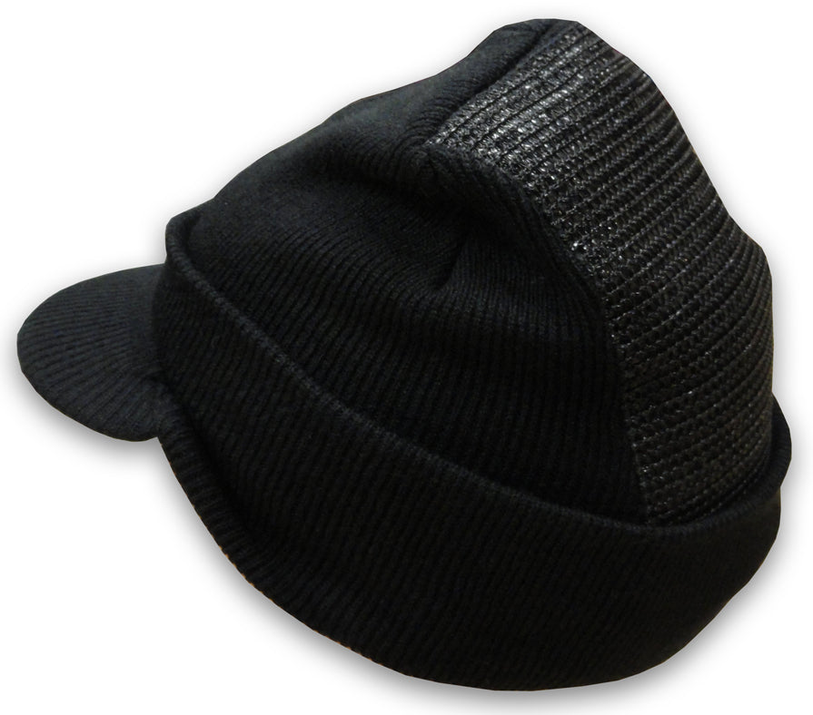 Head Spin Beanie With Visor - BBOY Headspin Beanie With Visor (Black/Black)