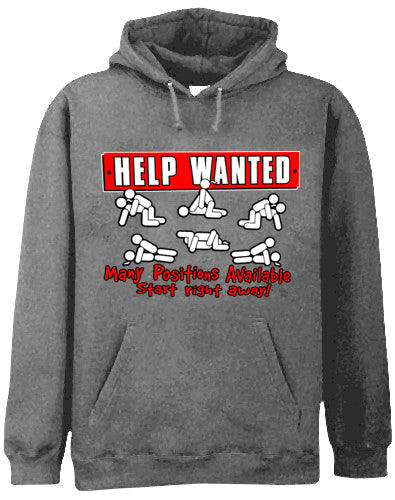 Help Wanted Many Positions Available Adult Hoodie