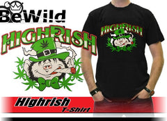Irish Pothead T-Shirt - Highrish Stoned Leprechaun T-Shirt