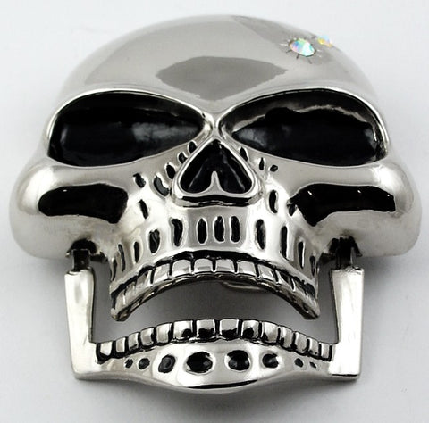 Hinged Jaw Skull Buckle With FREE Leather Belt