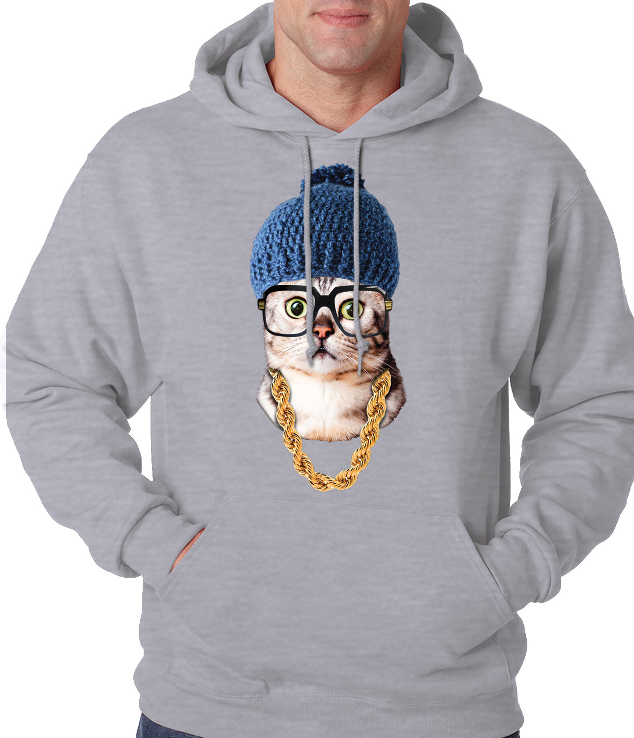 Hipster Kitten Adult Hoodie