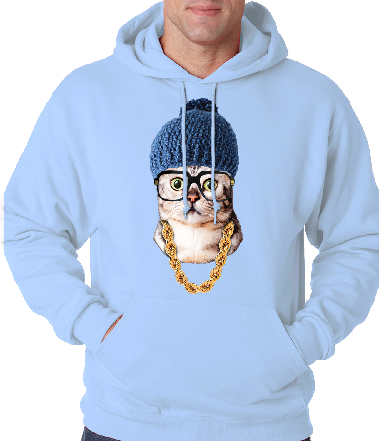 Hipster Kitten Adult Hoodie