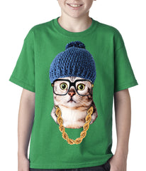 Hipster Kitten Kids T-shirt
