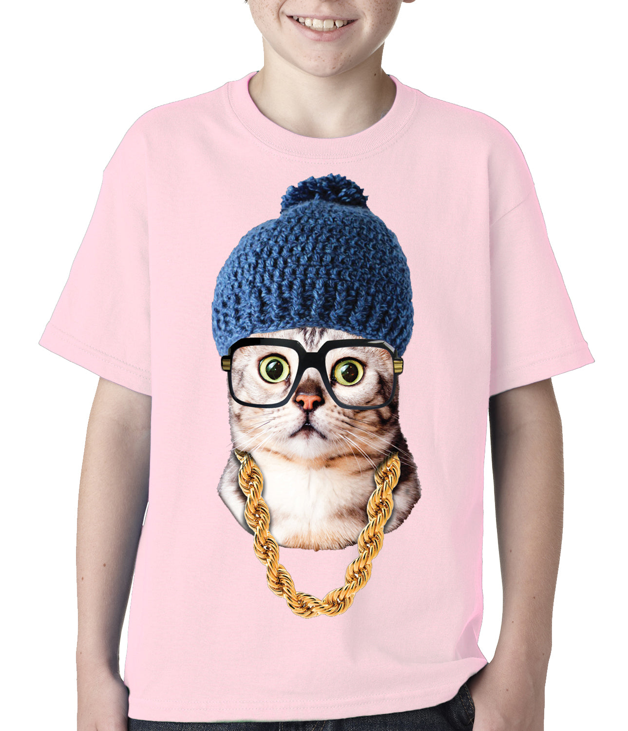 Hipster Kitten Kids T-shirt