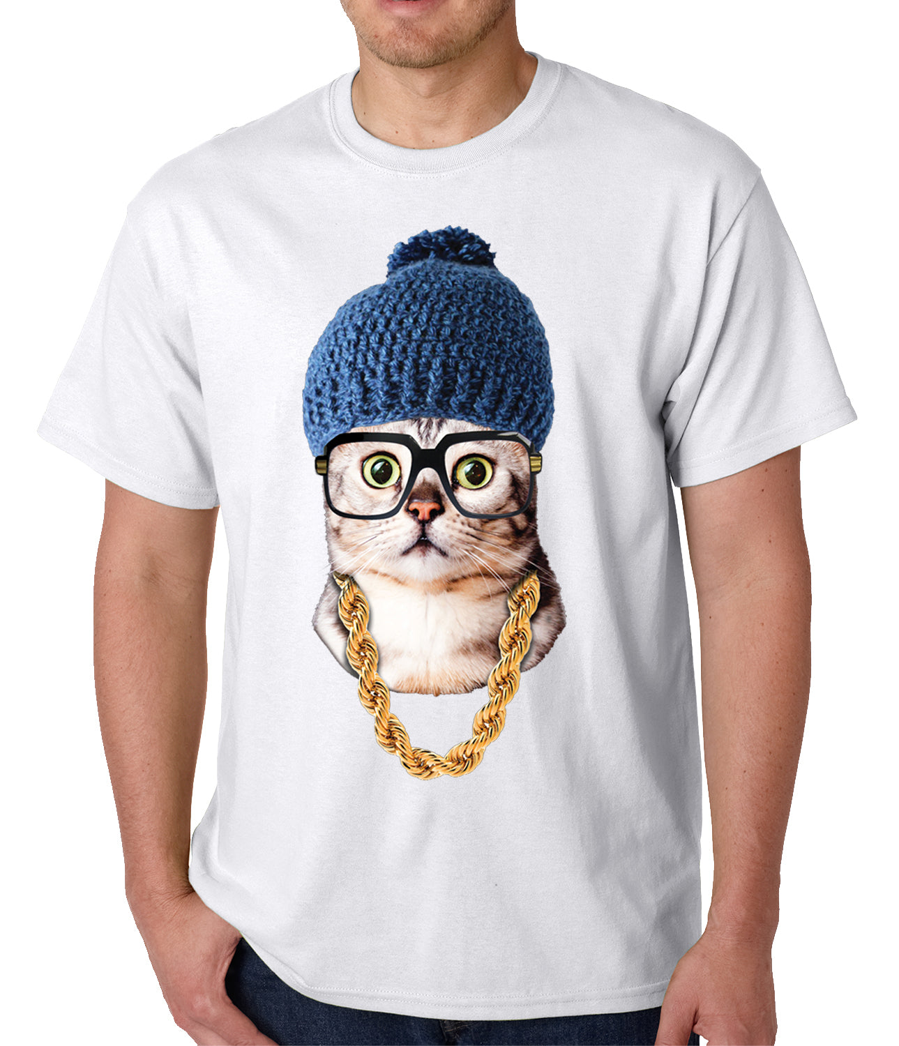 Hipster Kitten Mens T-shirt